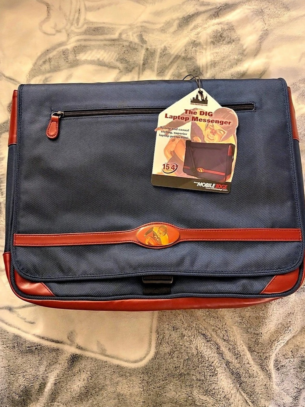 Mobile Edge The DIG Laptop Messenger Bag Computer Bag Blue & Brown NWT